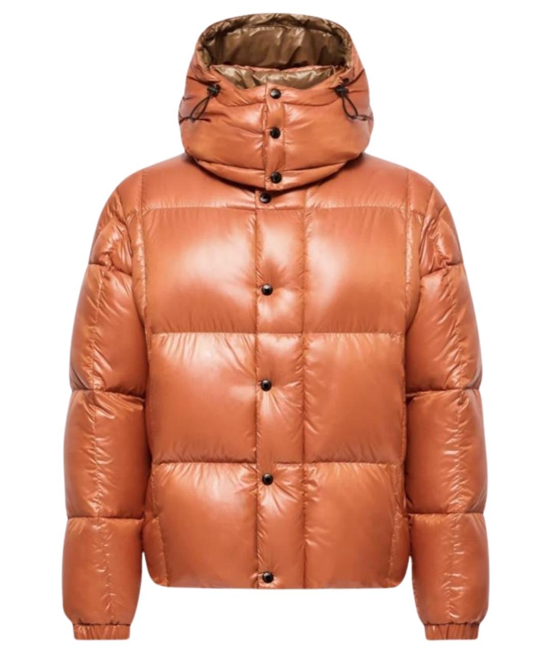 MONCLER Оранжевая полиамидовая куртка, фото 1