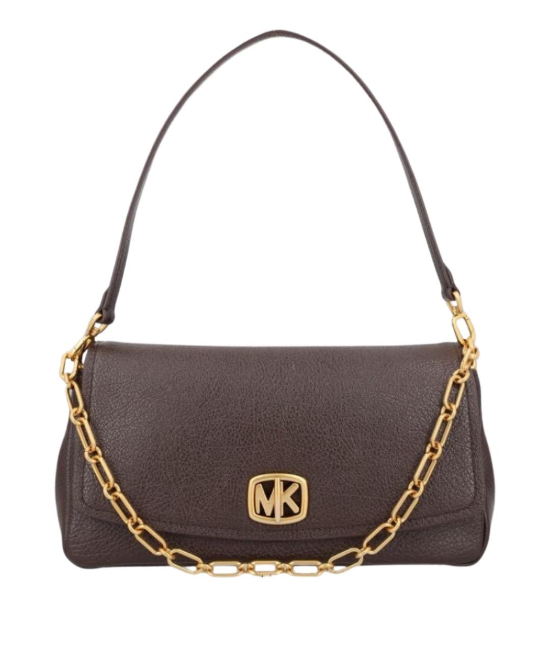 MICHAEL KORS Коричневая кожаная сумка с короткими ручками, фото 1