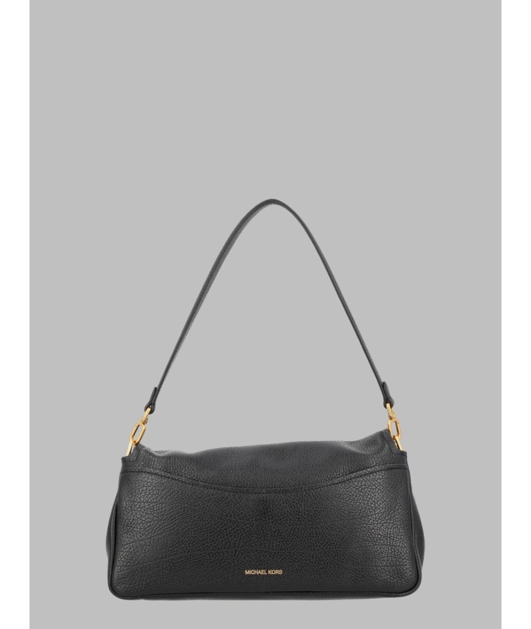 MICHAEL KORS Черная кожаная сумка с короткими ручками, фото 2