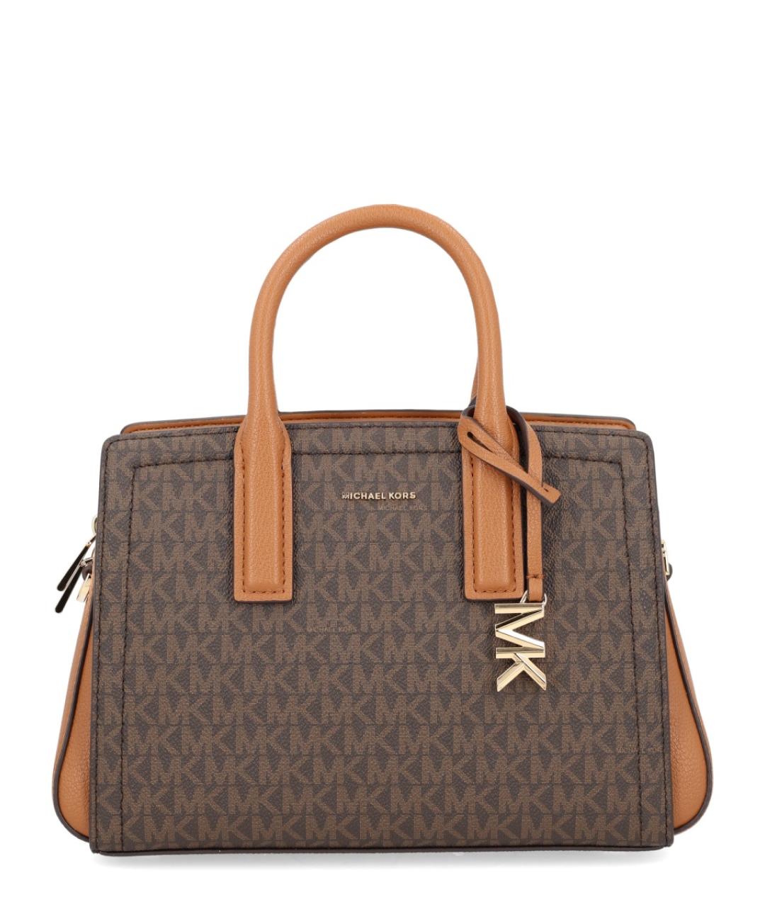 MICHAEL KORS Коричневая сумка с короткими ручками из канвы, фото 1