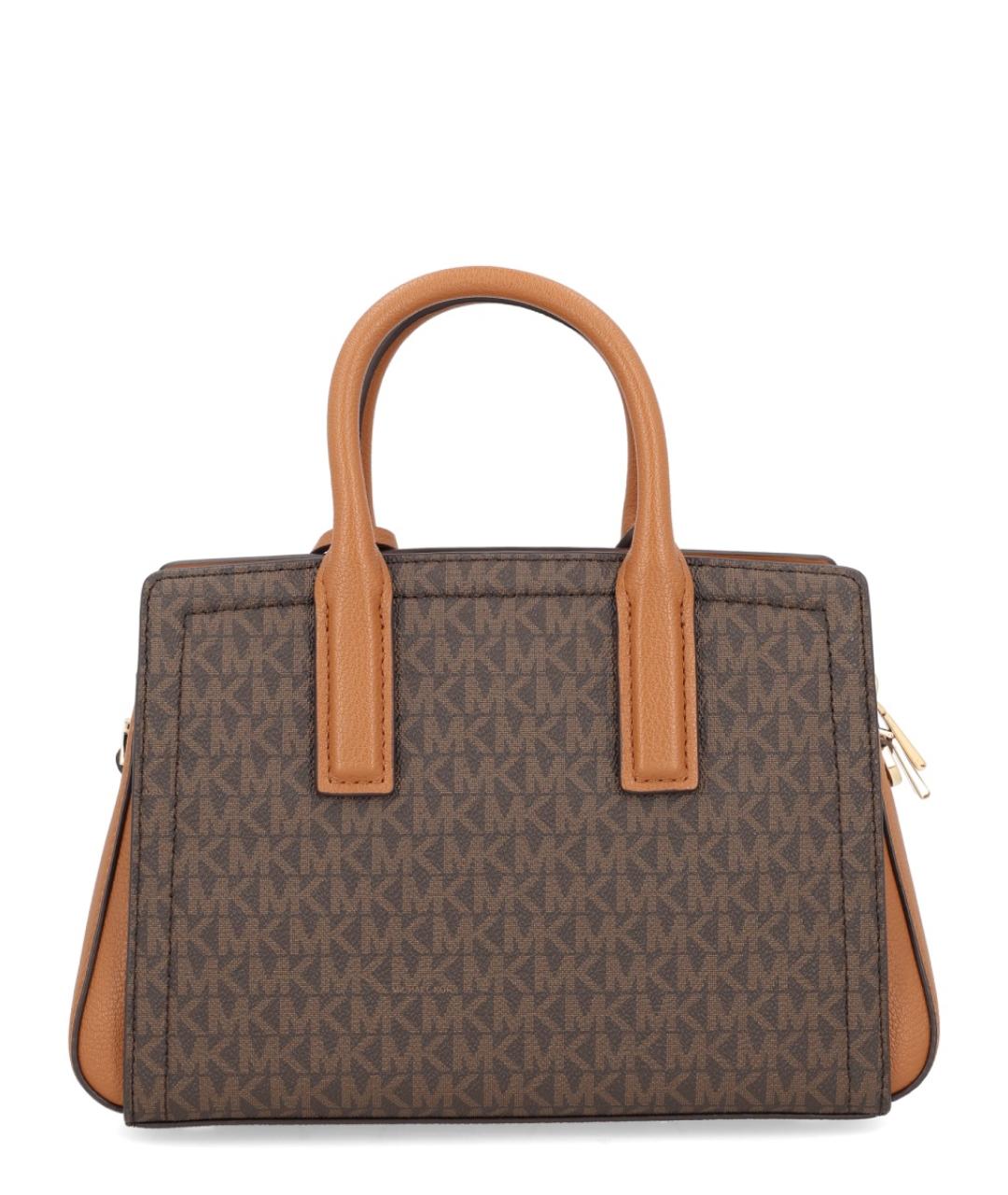 MICHAEL KORS Коричневая сумка с короткими ручками из канвы, фото 3
