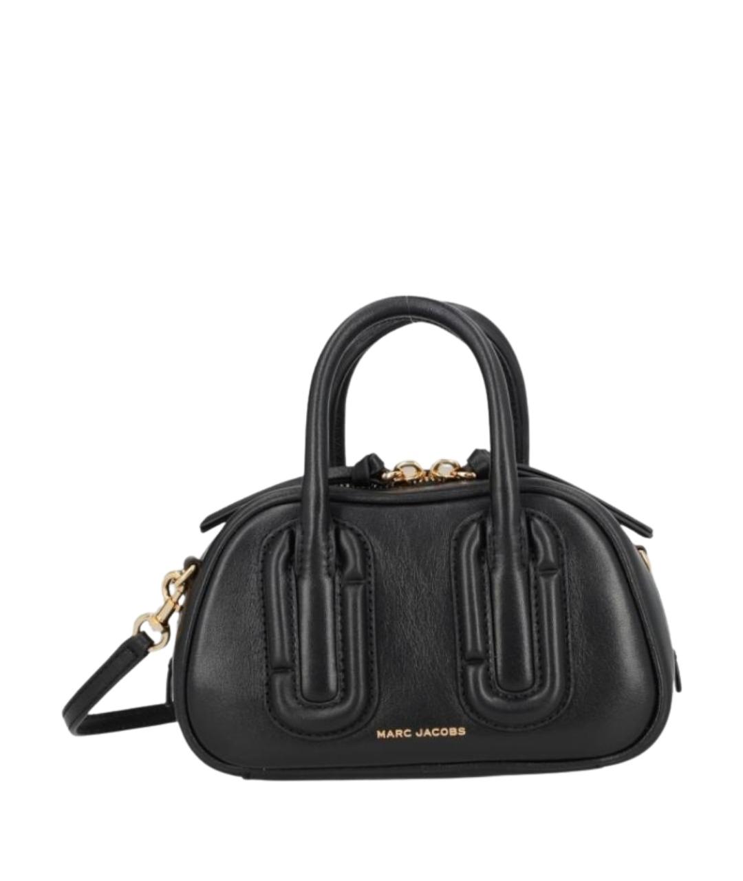MARC JACOBS Черная кожаная сумка с короткими ручками, фото 3
