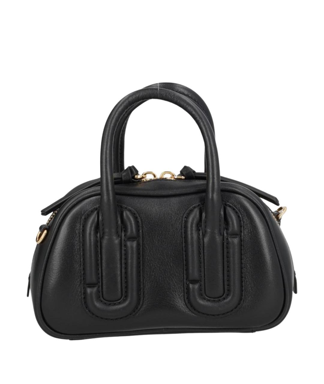 MARC JACOBS Черная кожаная сумка с короткими ручками, фото 2