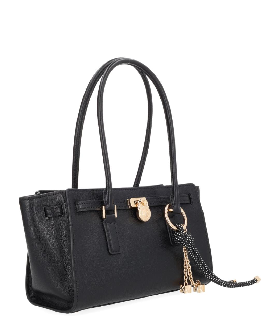 MICHAEL KORS Черная кожаная сумка с короткими ручками, фото 2