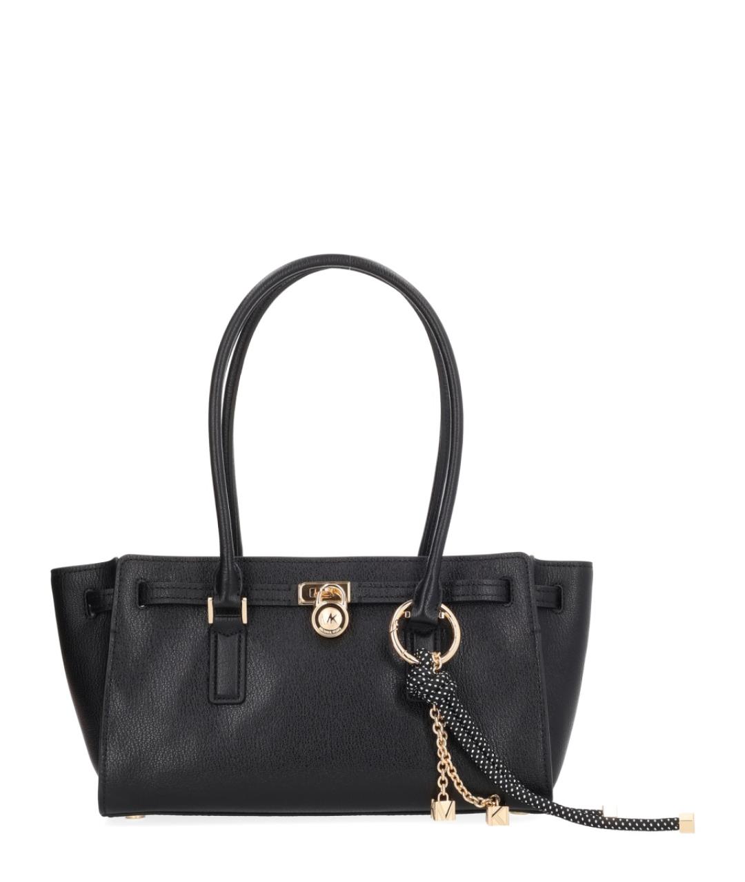 MICHAEL KORS Черная кожаная сумка с короткими ручками, фото 1