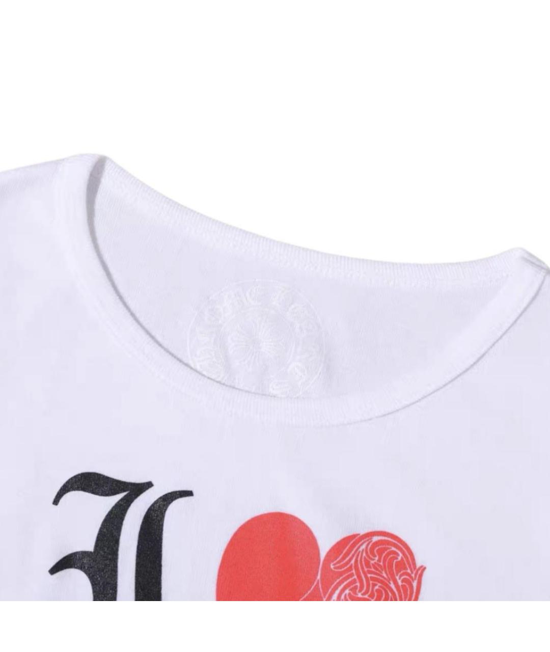 CHROME HEARTS Белая футболка, фото 3