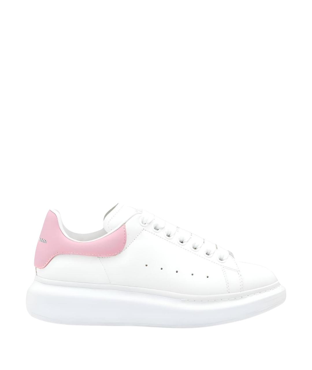 ALEXANDER MCQUEEN Белые кожаные кроссовки, фото 1