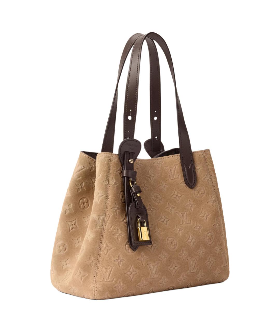 LOUIS VUITTON Бежевая сумка через плечо из канвы, фото 3