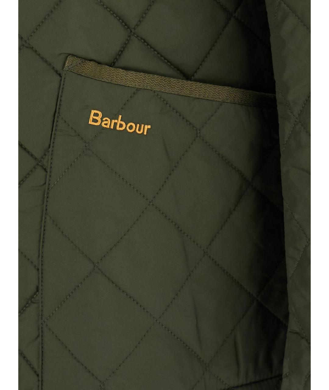 BARBOUR Зеленая полиамидовая куртка, фото 4