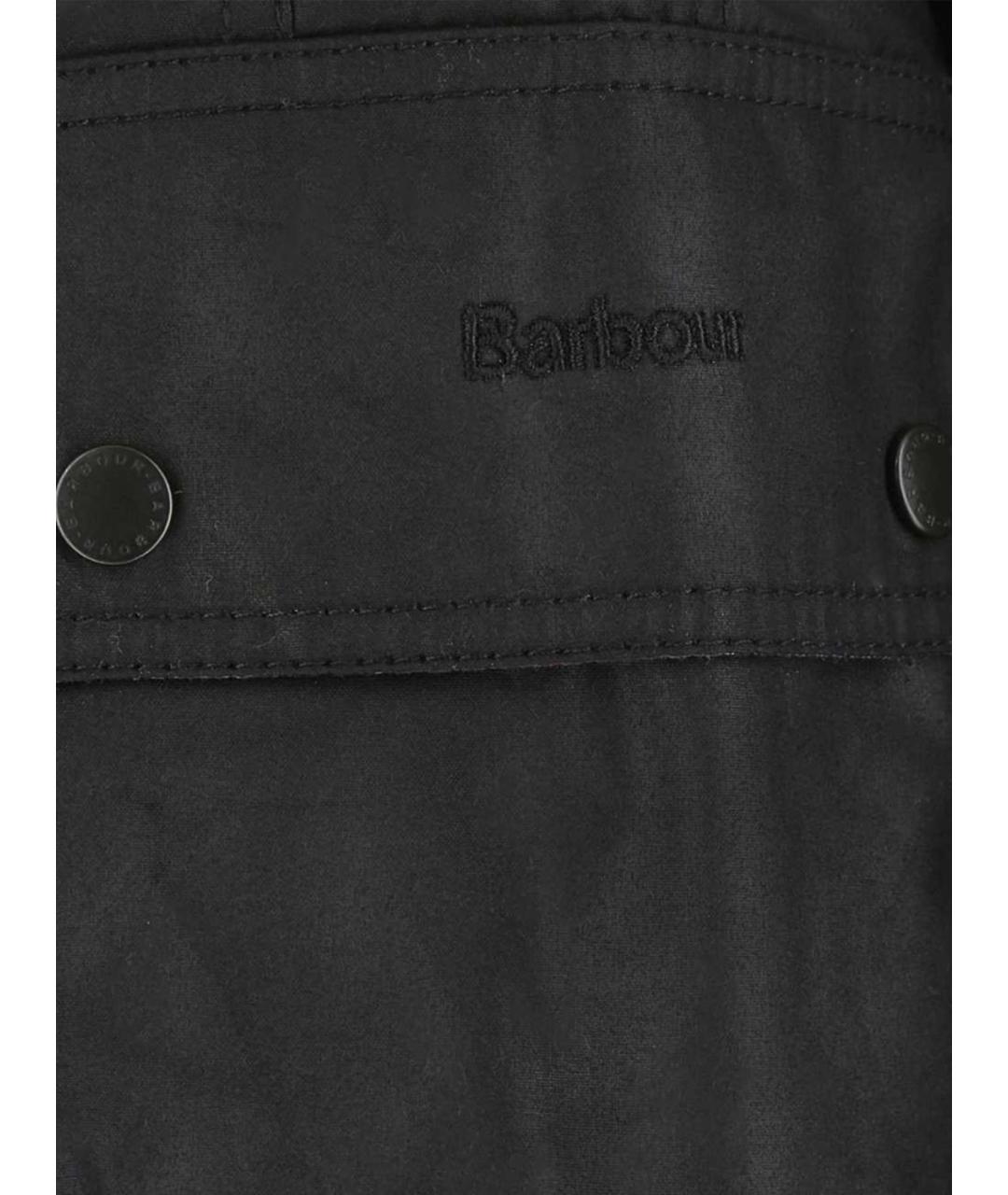 BARBOUR Черная хлопковая куртка, фото 4