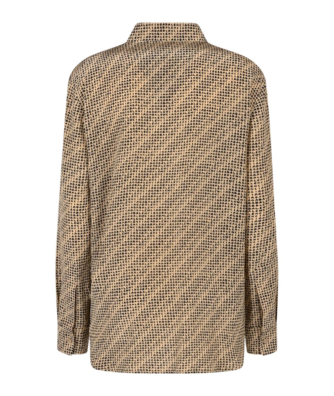 BALENCIAGA Бежевая шелковая рубашка, фото 2