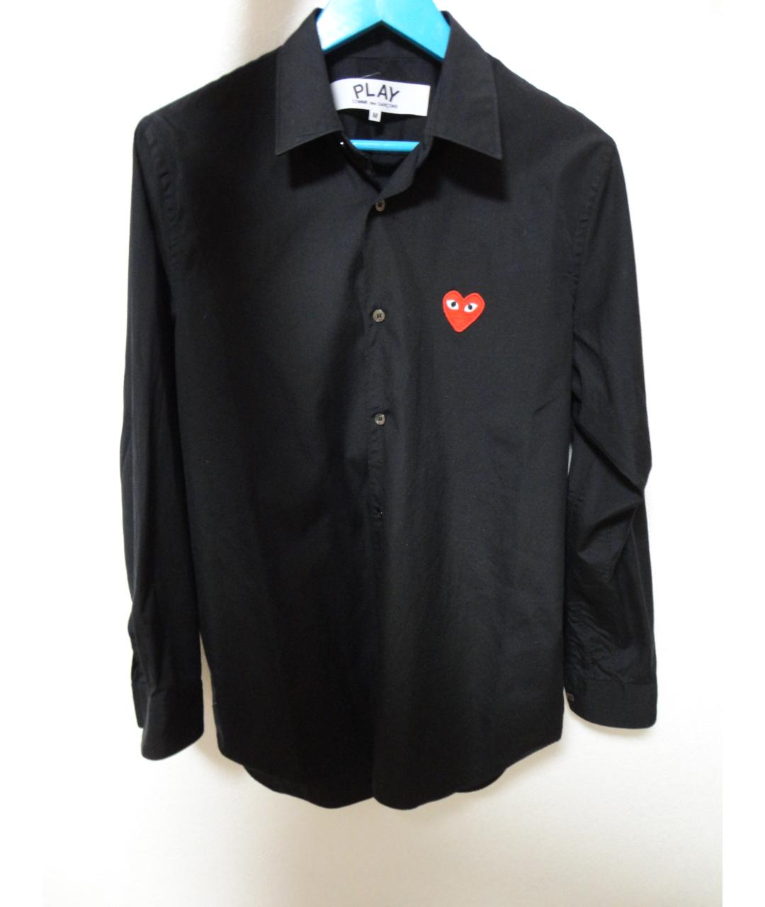 COMME DES GARÇONS PLAY Черная хлопковая кэжуал рубашка, фото 8