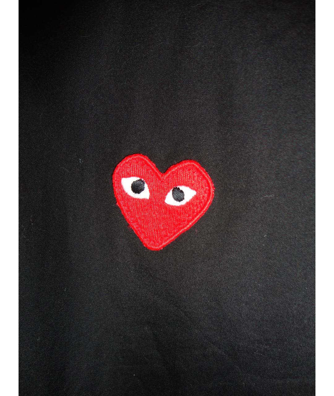 COMME DES GARÇONS PLAY Черная хлопковая кэжуал рубашка, фото 4