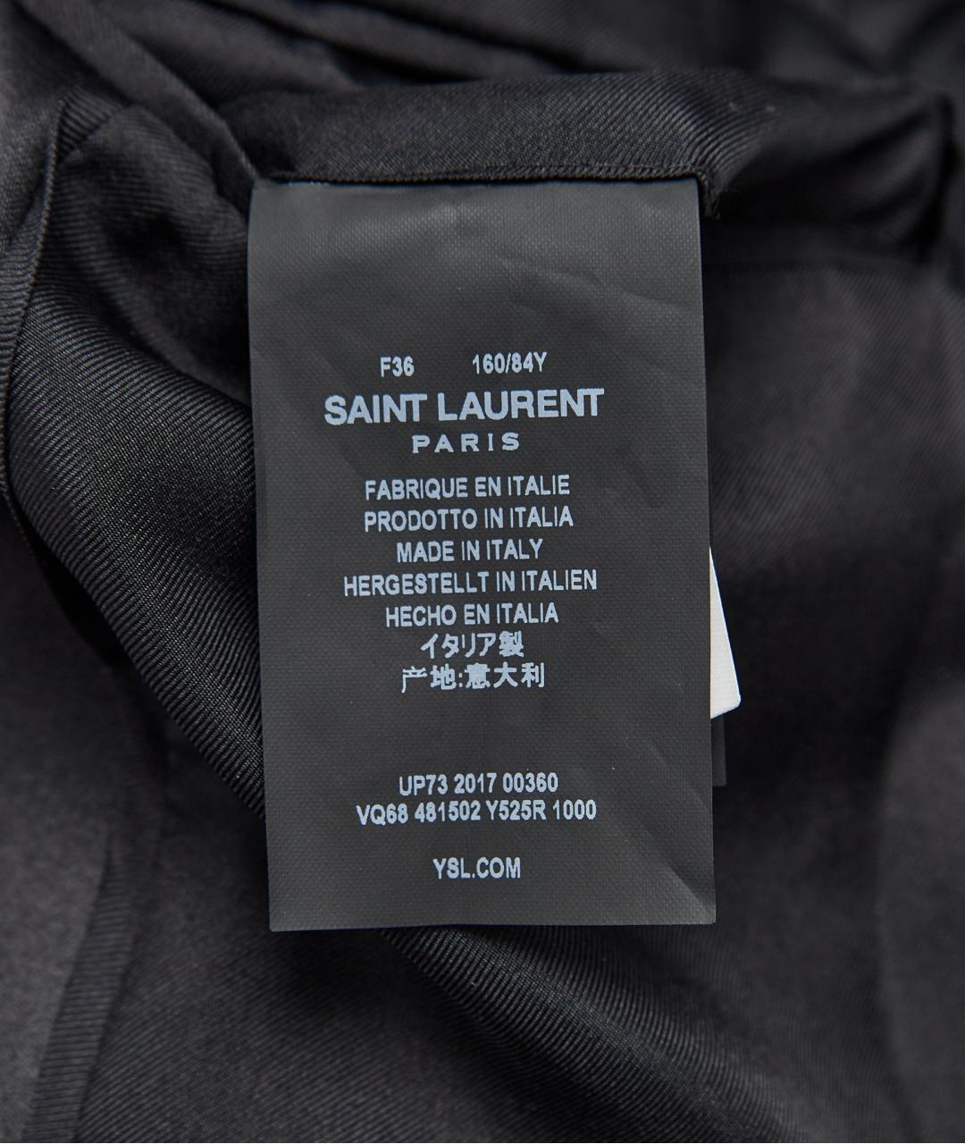 SAINT LAURENT Черный хлопковый жакет/пиджак, фото 4