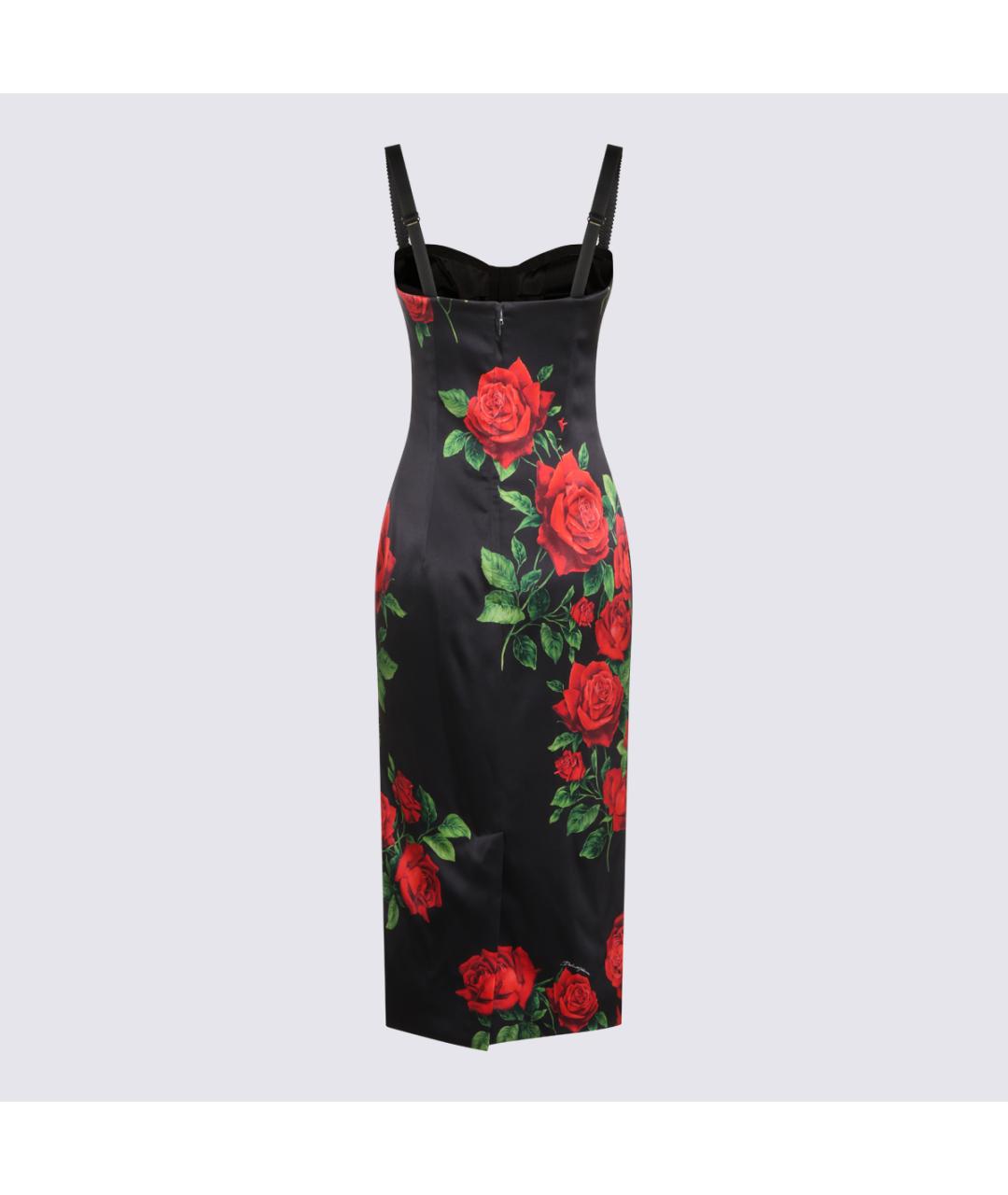 DOLCE&GABBANA Красное шелковое коктейльное платье, фото 2