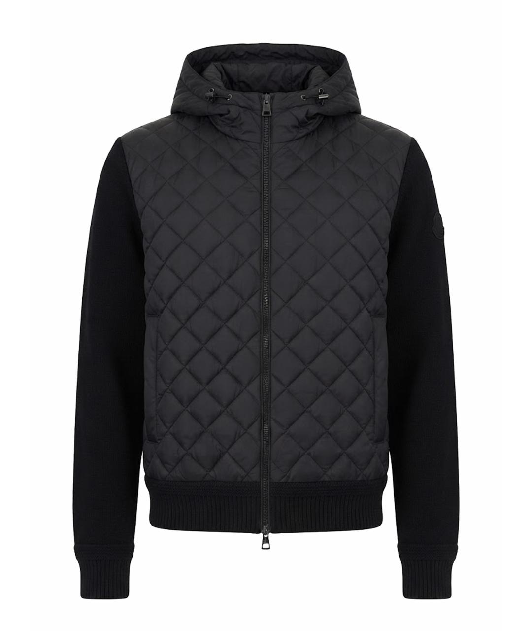 MONCLER Черный полиамидовый кардиган, фото 1
