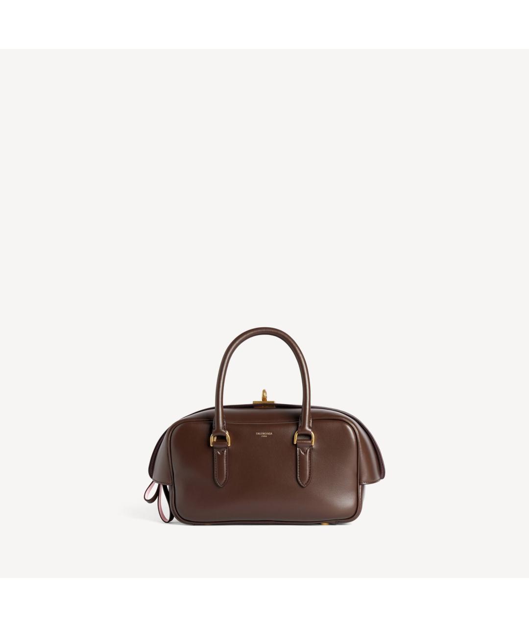 BALENCIAGA Коричневая кожаная сумка тоут, фото 4