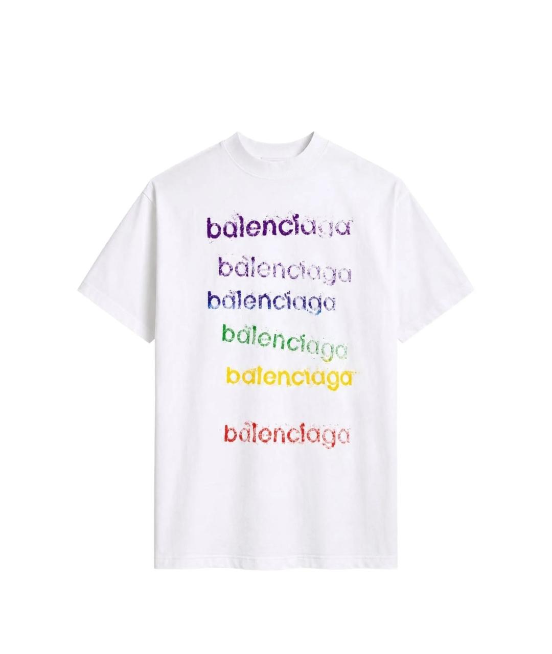 BALENCIAGA Белая хлопковая футболка, фото 1