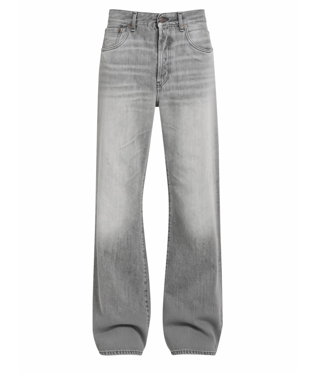 ACNE STUDIOS Серые хлопковые прямые джинсы, фото 1