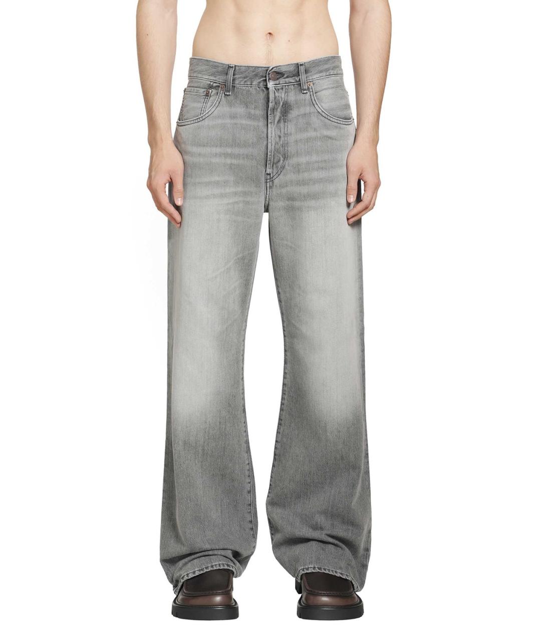 ACNE STUDIOS Серые хлопковые прямые джинсы, фото 4