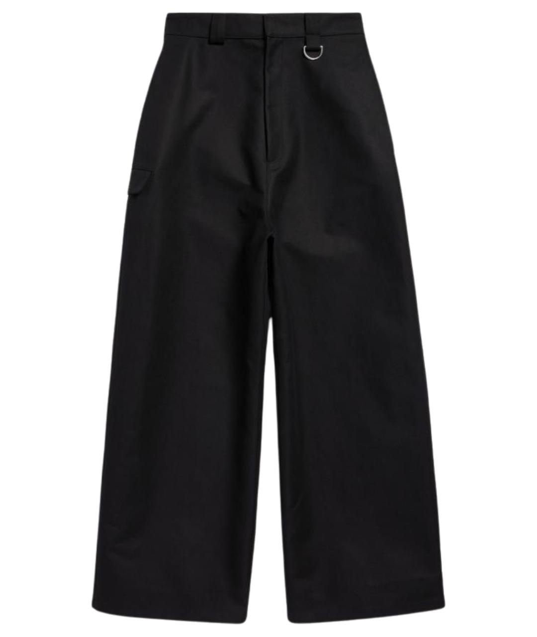 BALENCIAGA Черные хлопковые повседневные брюки, фото 1