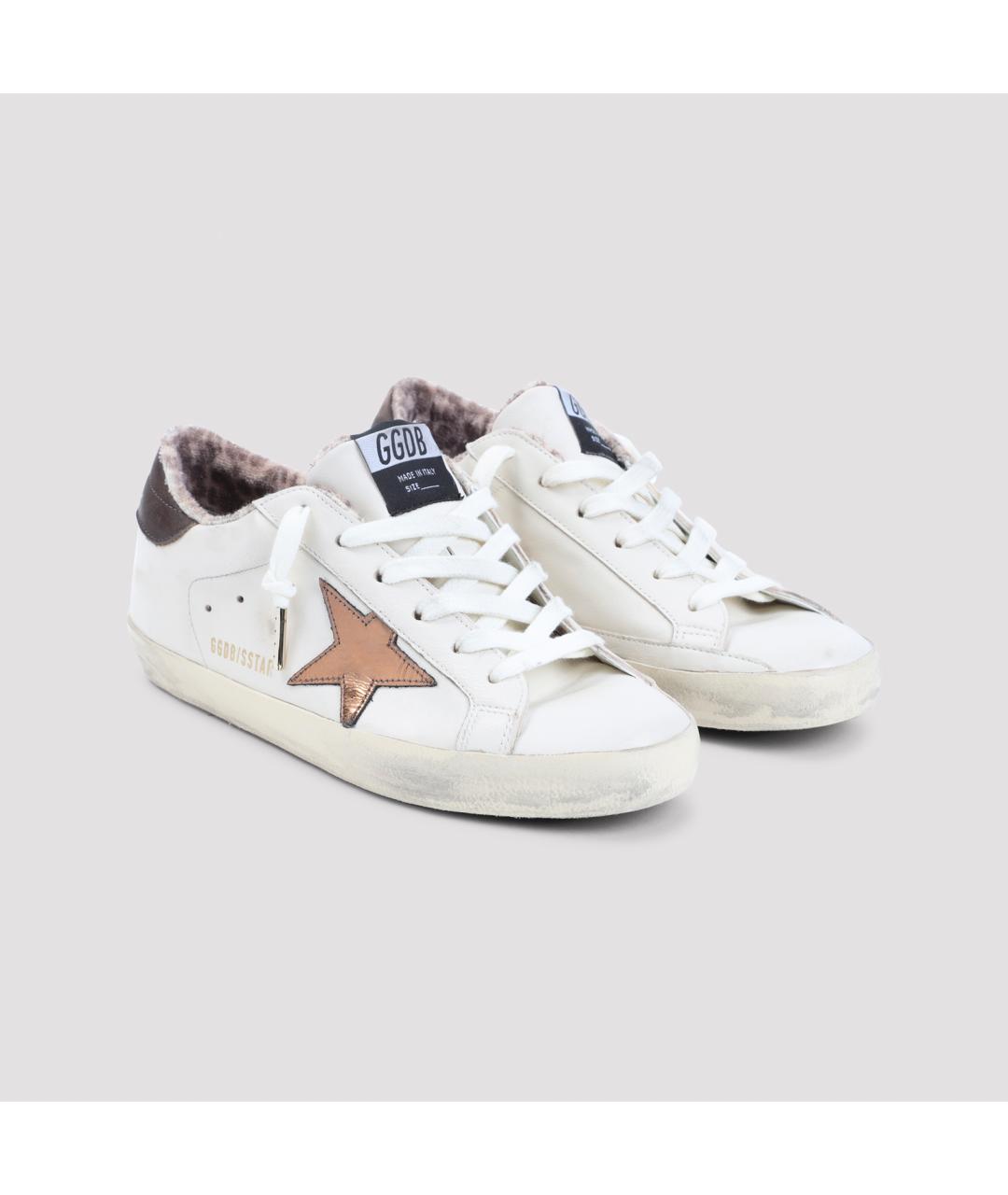 GOLDEN GOOSE Белые кожаные кеды, фото 3