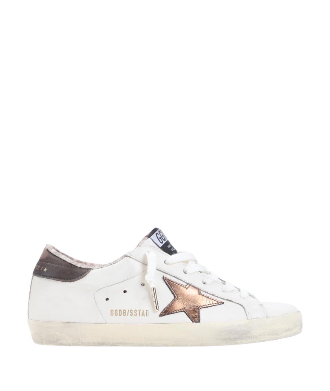 GOLDEN GOOSE Белые кожаные кеды, фото 1