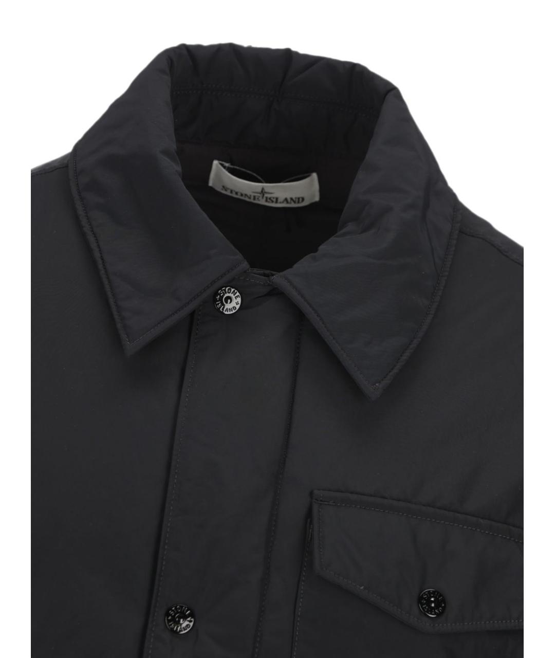 STONE ISLAND Черная полиэстеровая куртка, фото 3