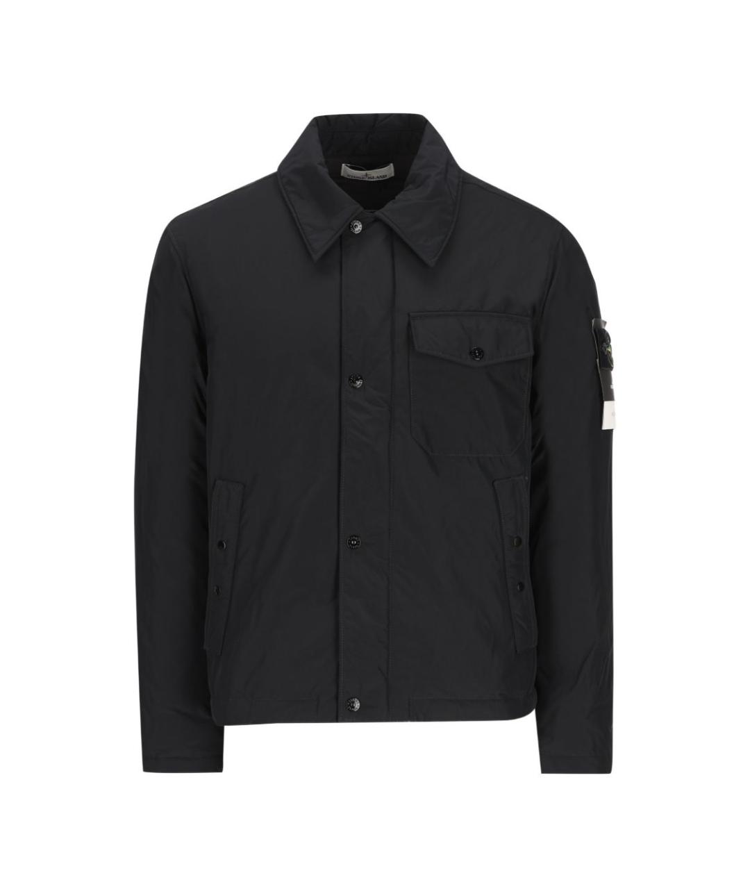 STONE ISLAND Черная полиэстеровая куртка, фото 1