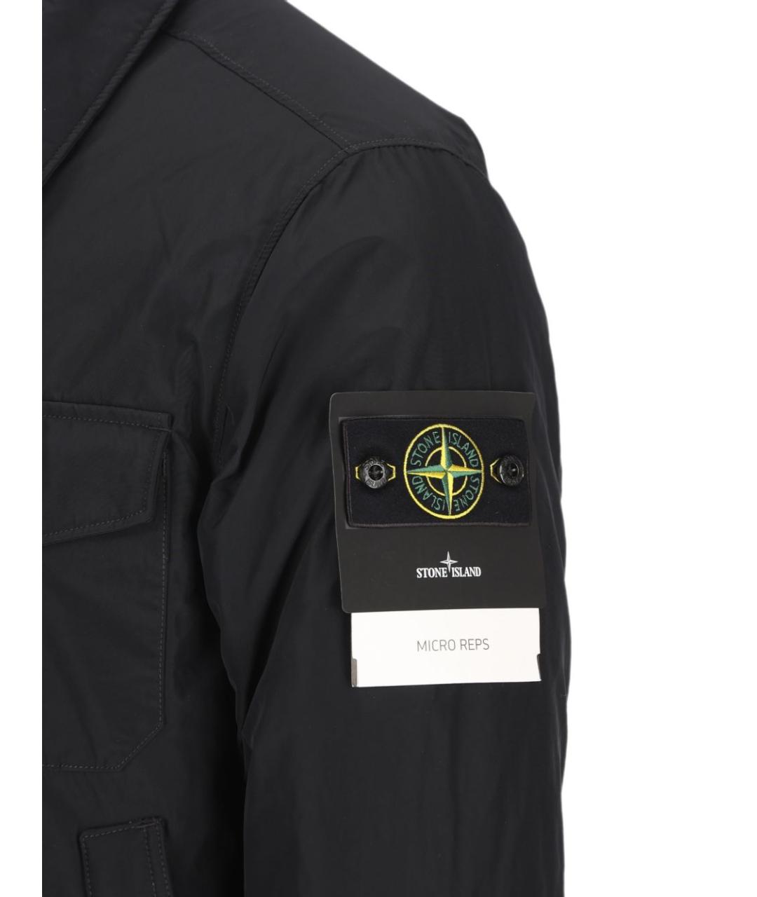 STONE ISLAND Черная полиэстеровая куртка, фото 2