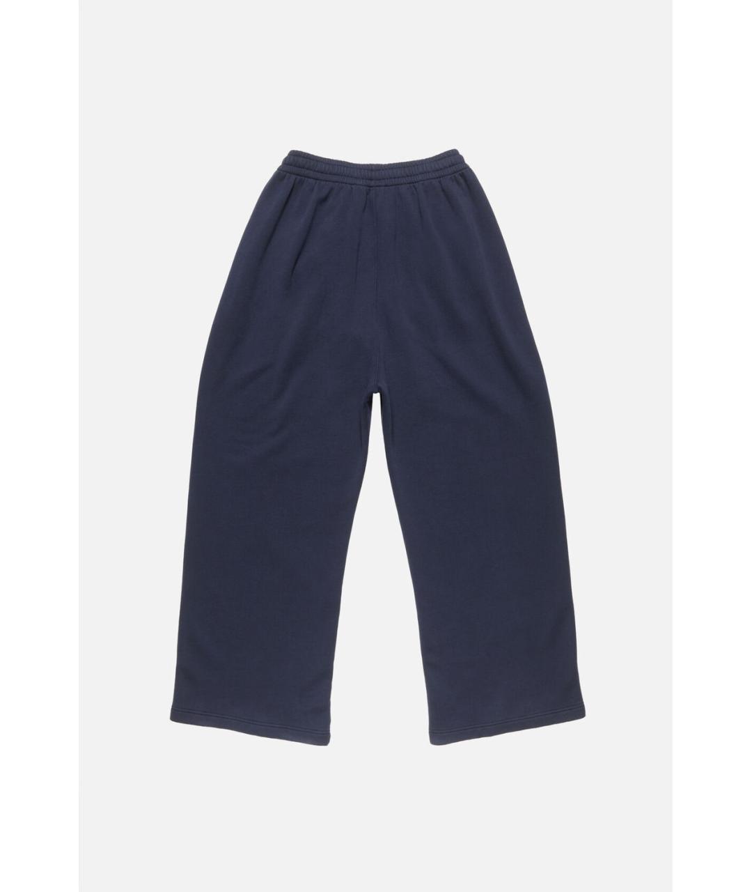 ACNE STUDIOS Темно-синие хлопковые повседневные брюки, фото 2