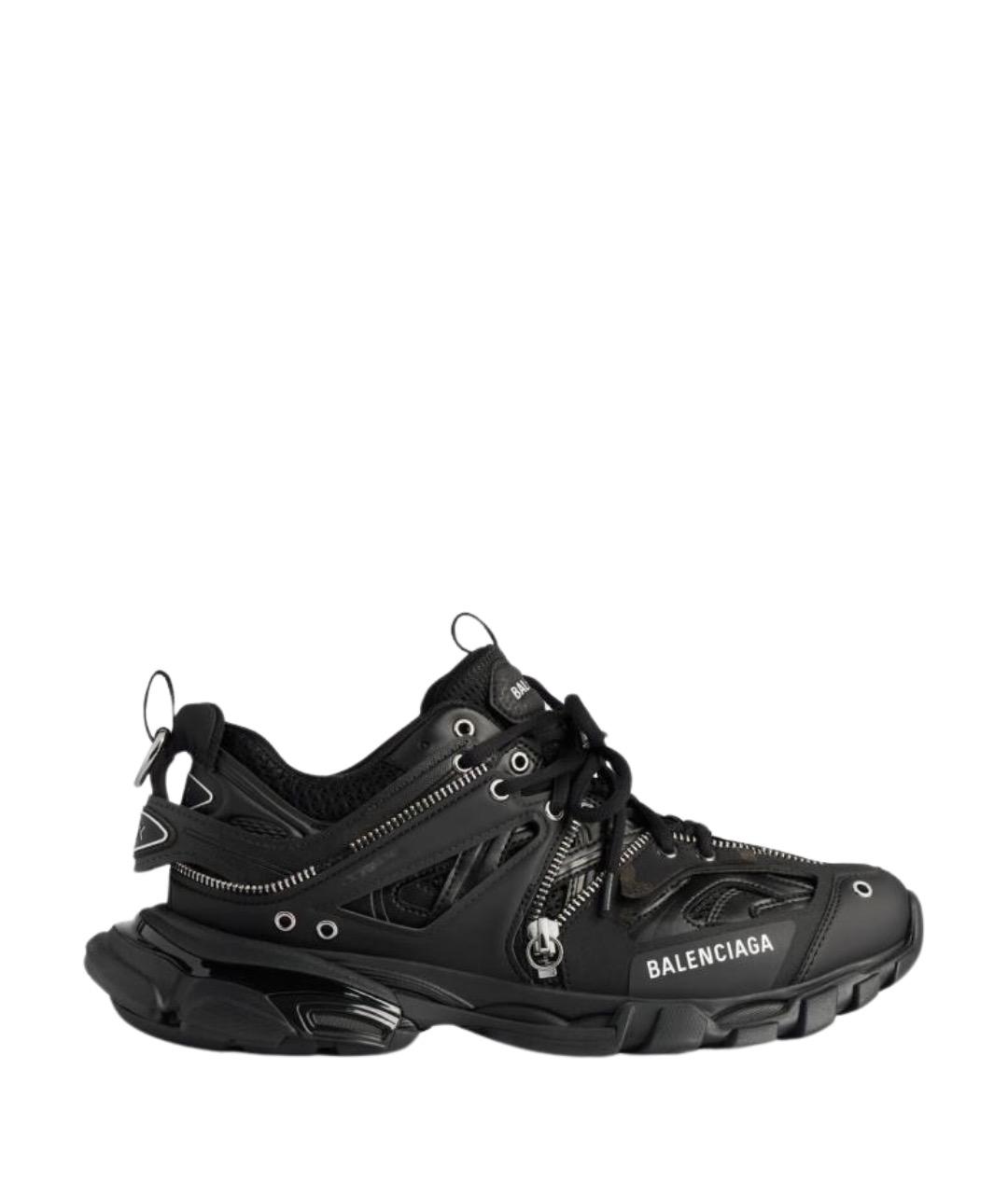 BALENCIAGA Черные текстильные низкие кроссовки / кеды, фото 1