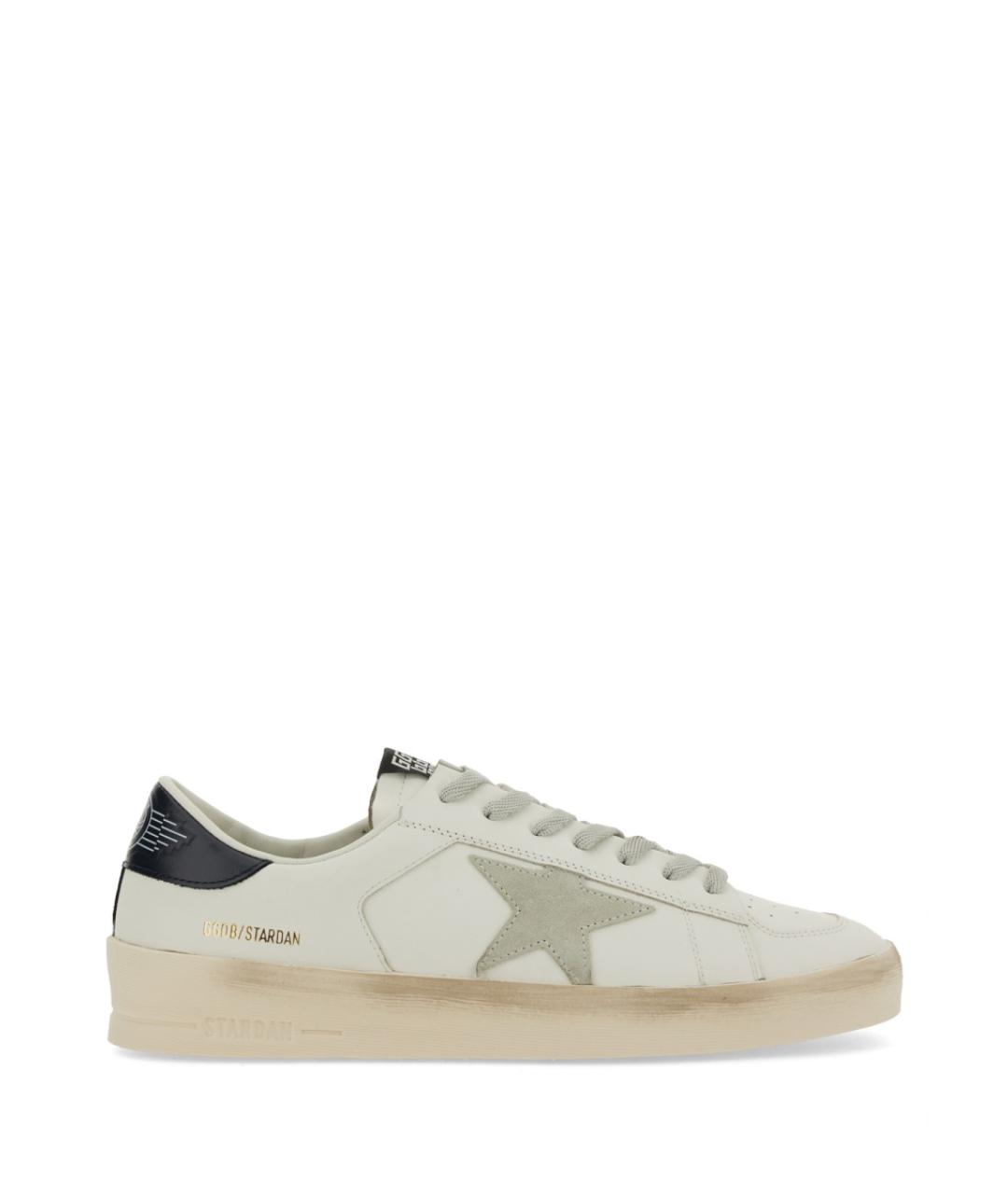 GOLDEN GOOSE Белые кожаные низкие кроссовки / кеды, фото 1