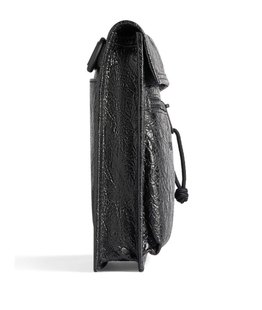 BALENCIAGA Черная кожаная сумка на плечо, фото 5