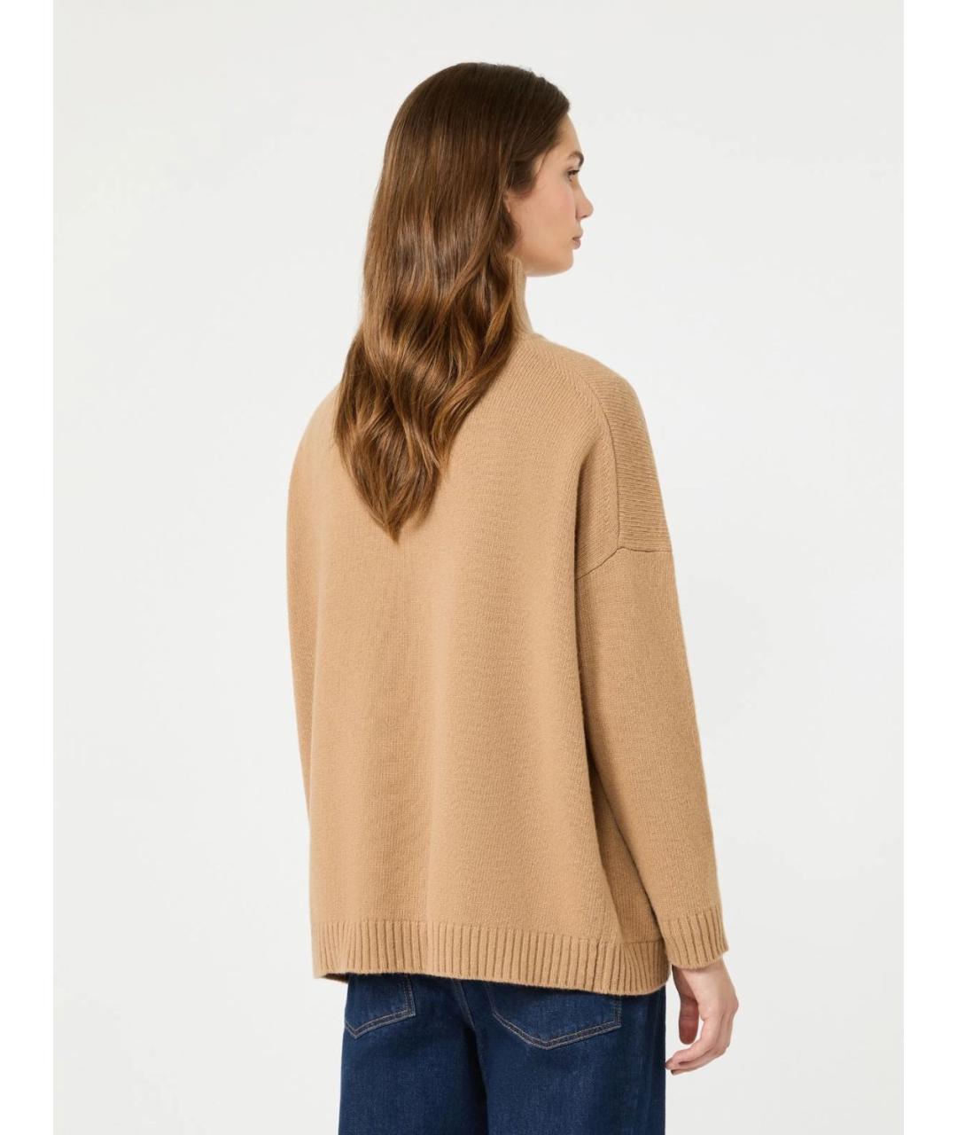 WEEKEND MAX MARA Бежевый шерстяной джемпер / свитер, фото 4