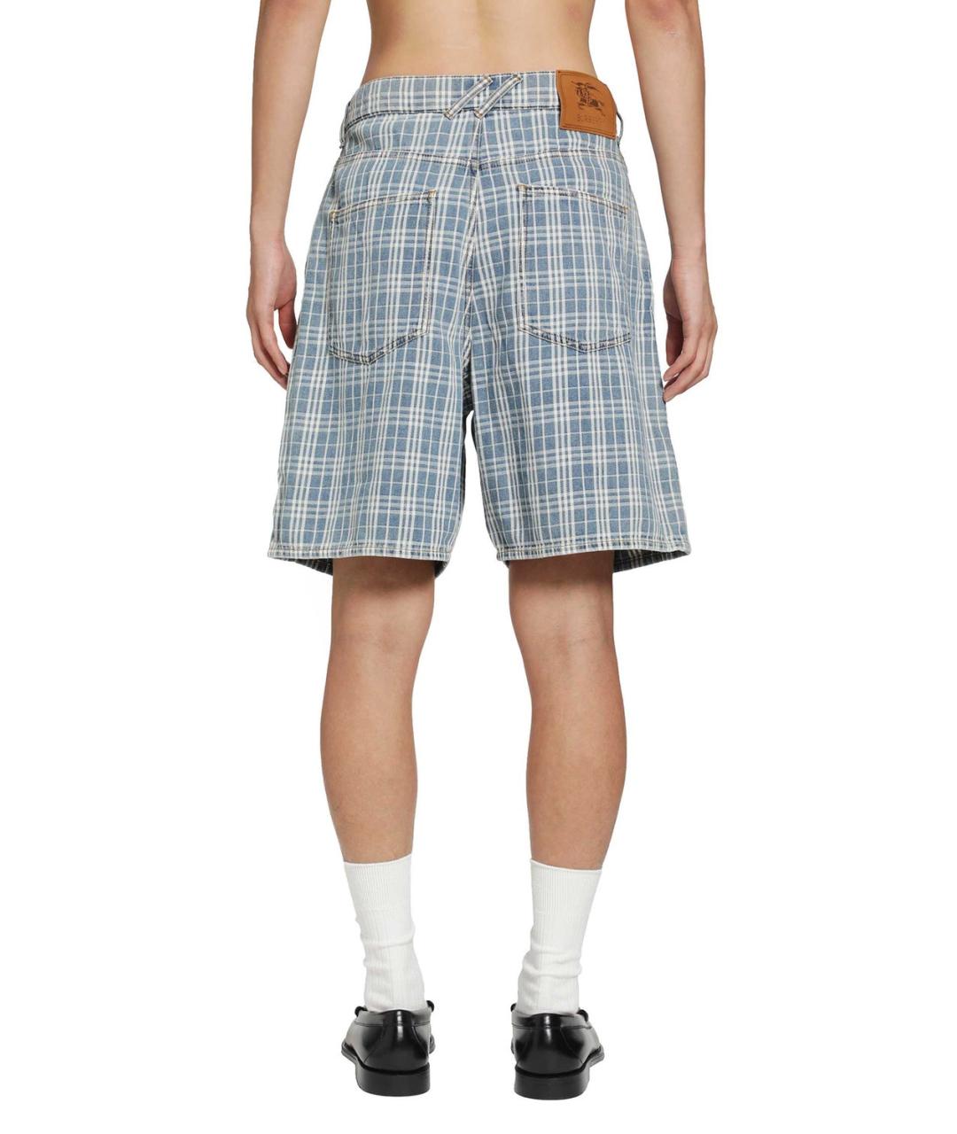 BURBERRY Синие хлопковые шорты, фото 3