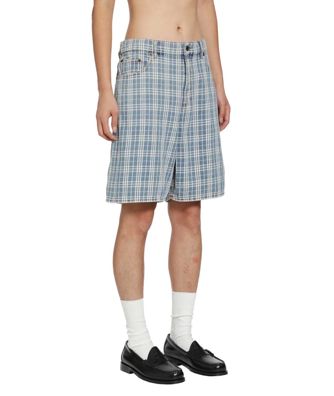 BURBERRY Синие хлопковые шорты, фото 2