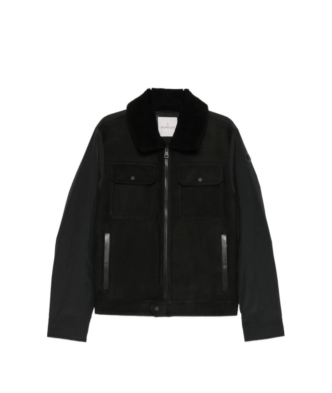 MONCLER Черная полиэстеровая куртка, фото 1