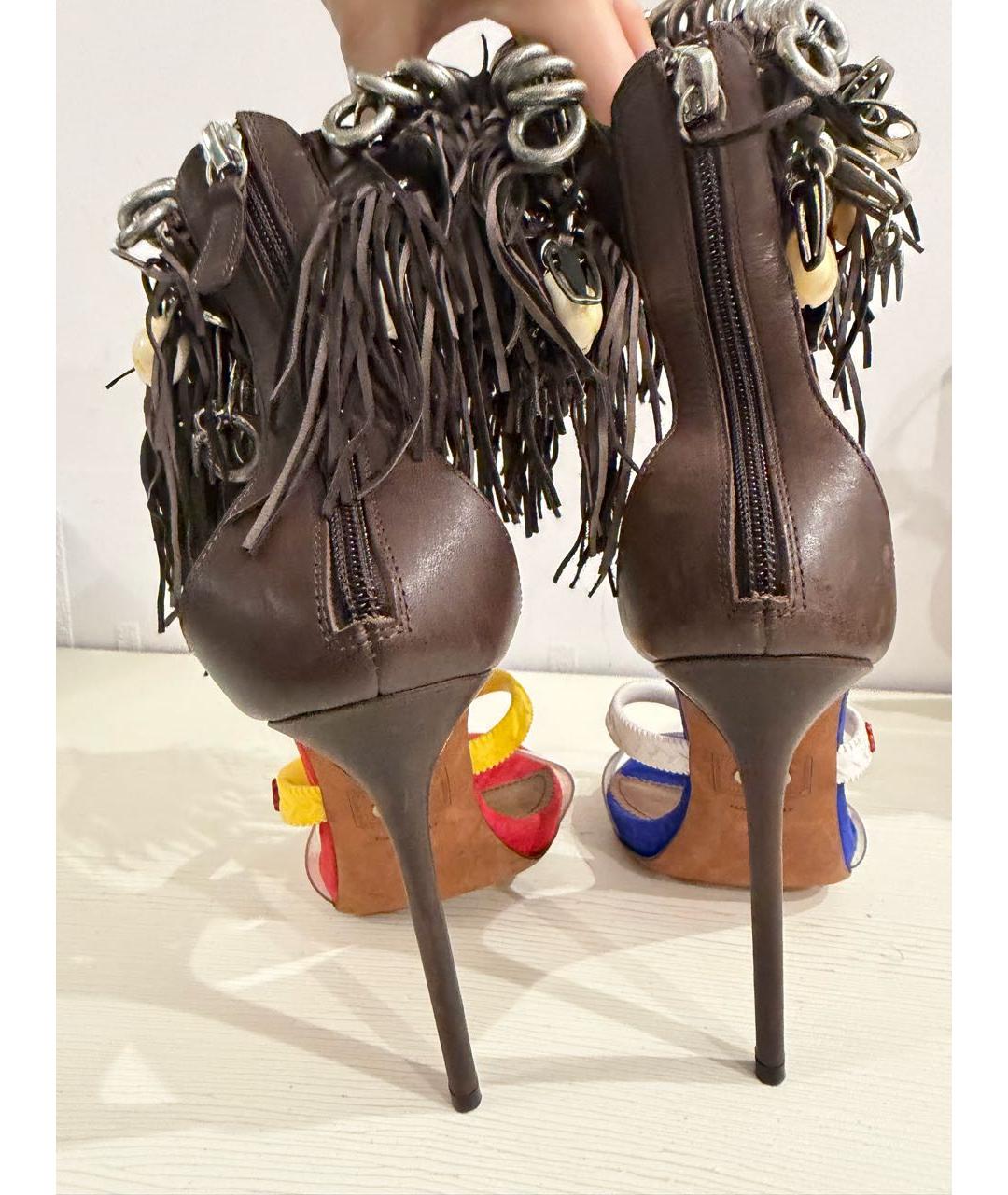 DSQUARED2 Мульти кожаные босоножки, фото 5