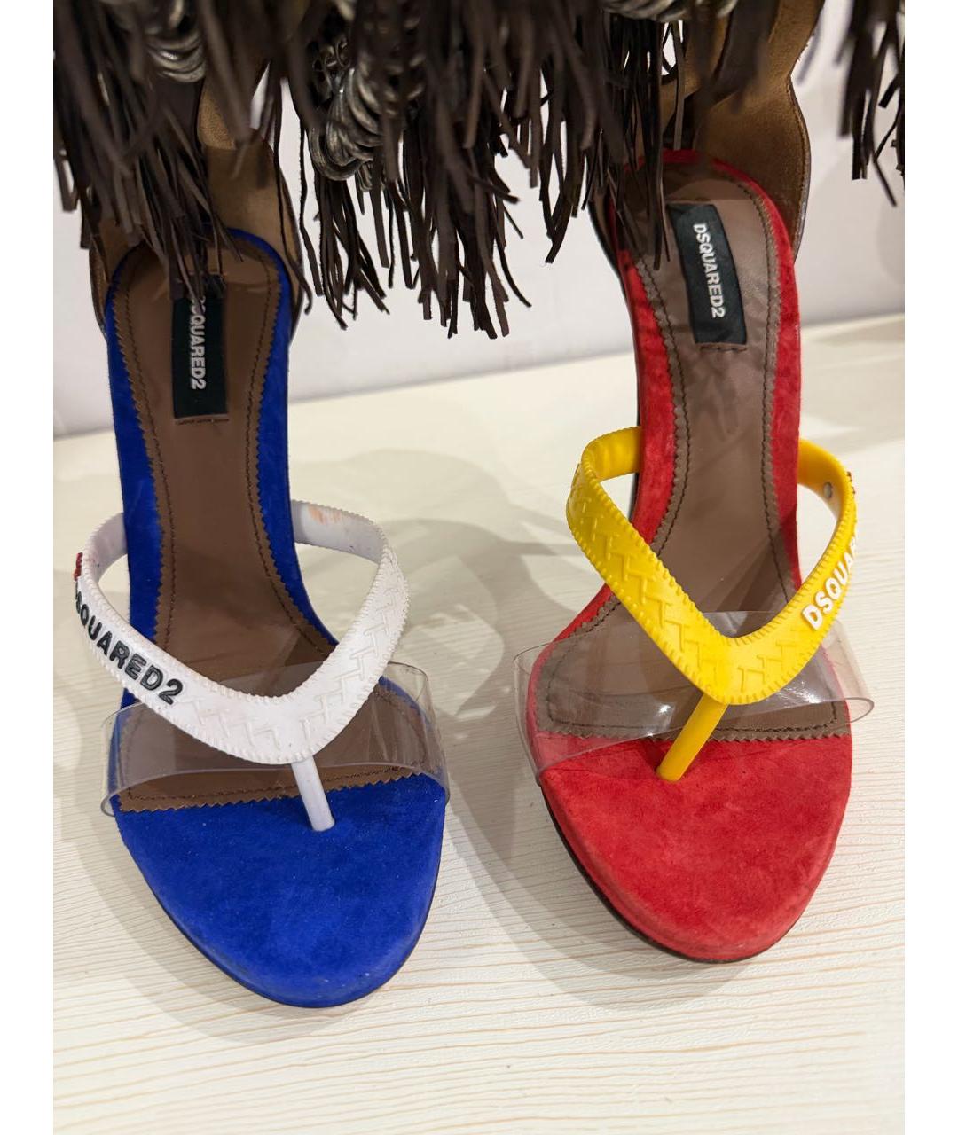 DSQUARED2 Мульти кожаные босоножки, фото 4