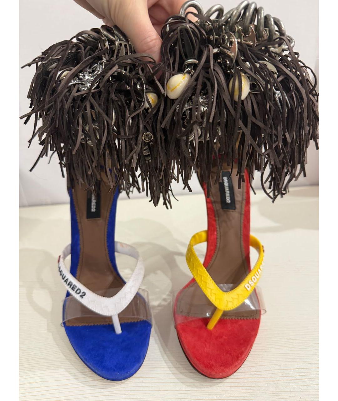DSQUARED2 Мульти кожаные босоножки, фото 3