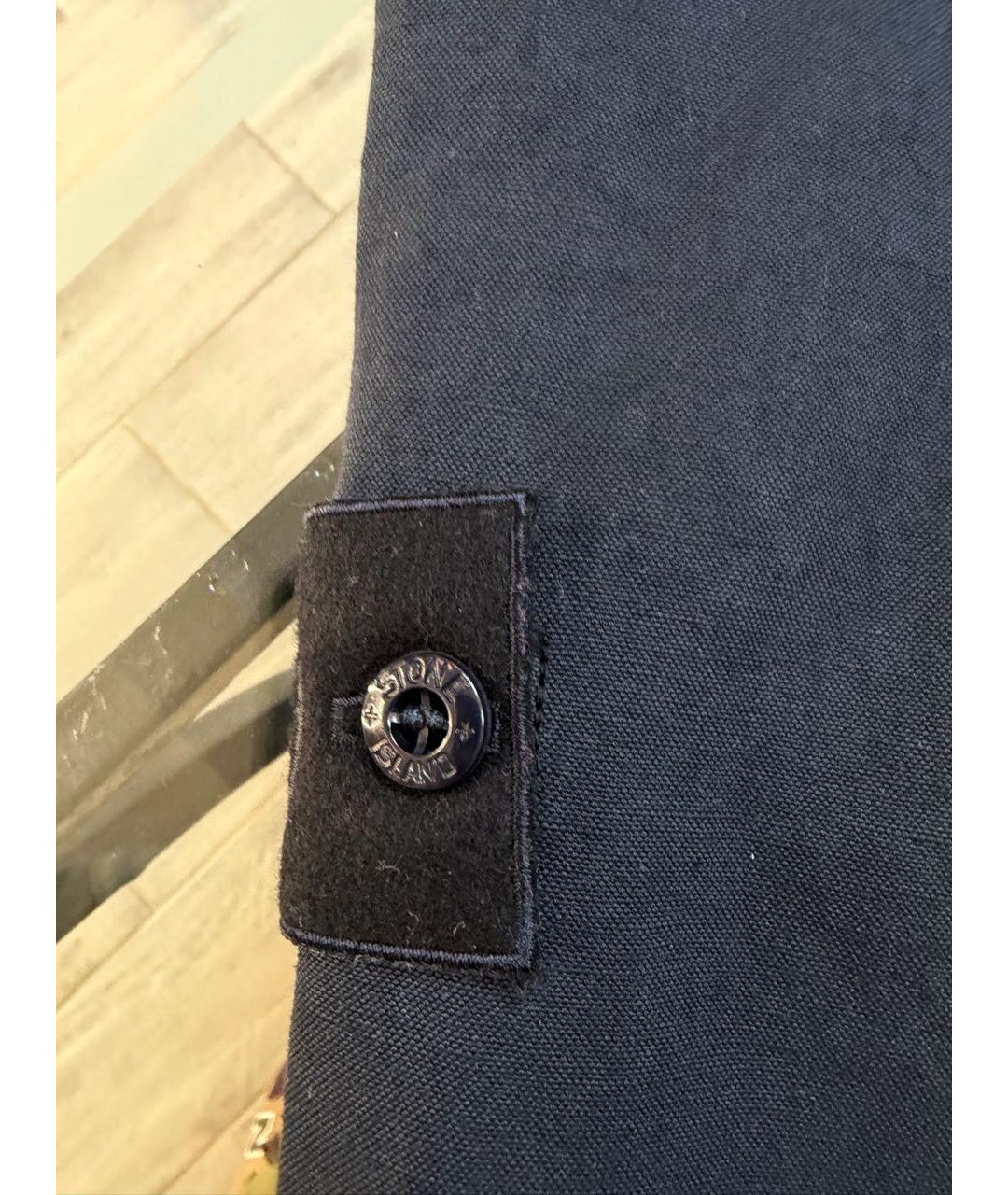 STONE ISLAND Темно-синие хлопковые повседневные брюки, фото 4