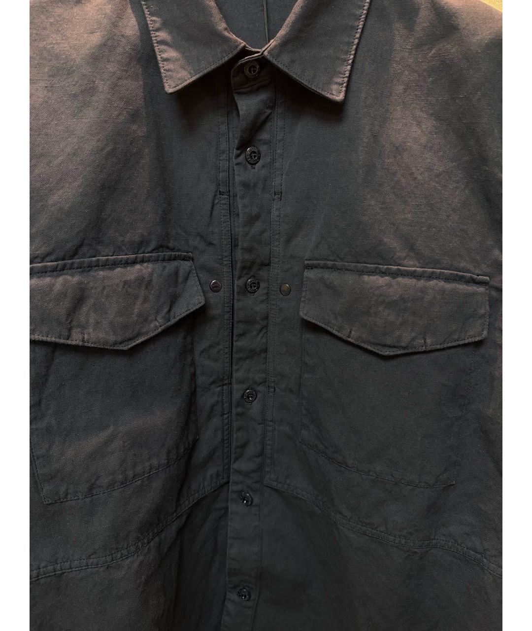 STONE ISLAND Темно-синяя хлопковая кэжуал рубашка, фото 2