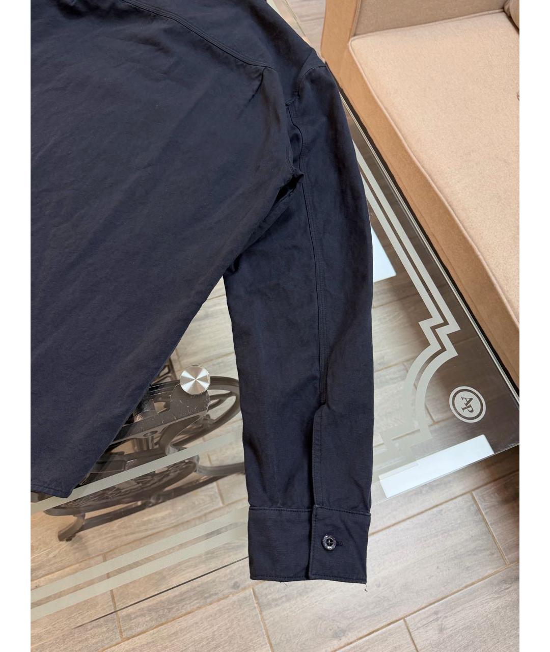 STONE ISLAND Темно-синяя хлопковая кэжуал рубашка, фото 7