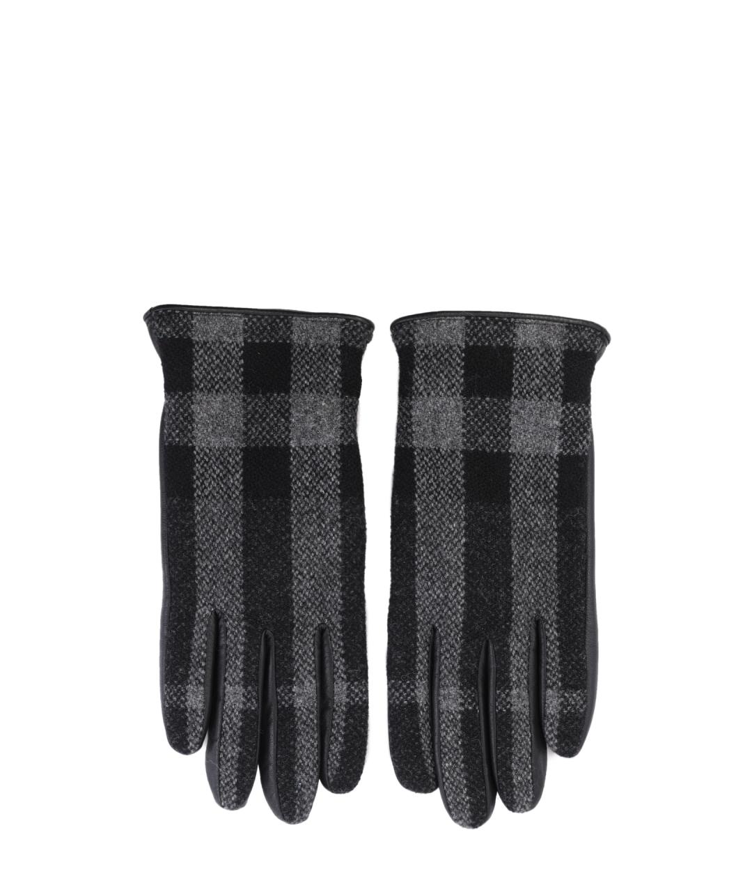BURBERRY Черные шерстяные перчатки, фото 1