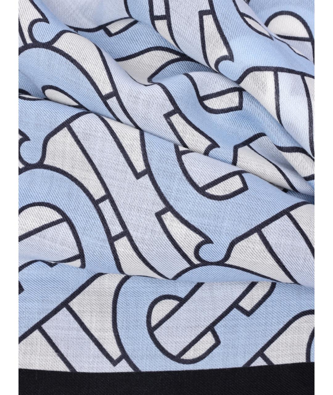 BURBERRY Голубой шарф, фото 2