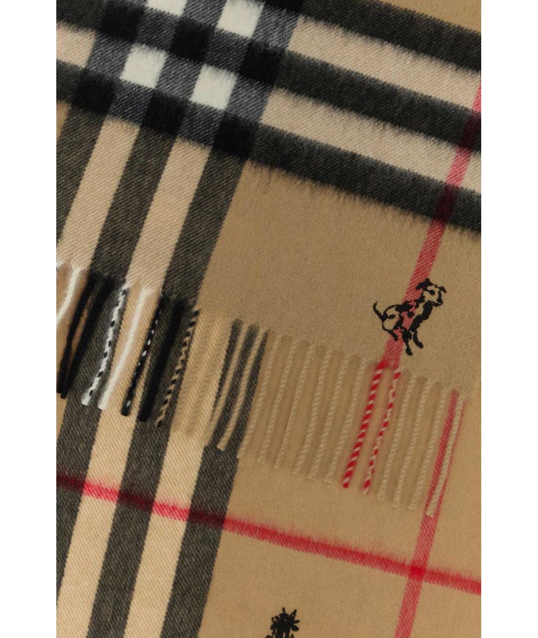 BURBERRY Бежевый кашемировый шарф, фото 2