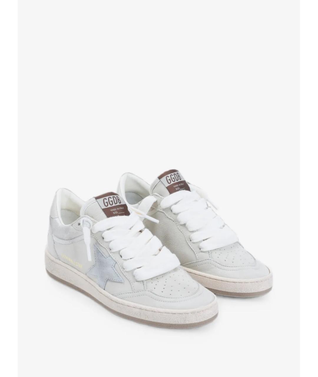 GOLDEN GOOSE Серые кожаные кеды, фото 2