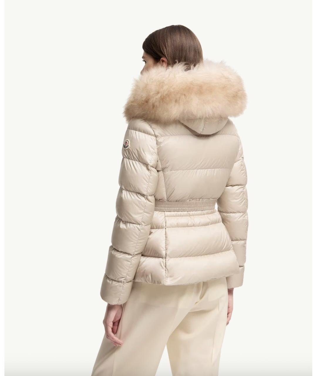 MONCLER Бежевый пуховик, фото 5
