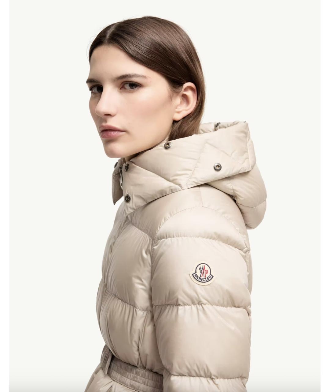 MONCLER Бежевый пуховик, фото 3